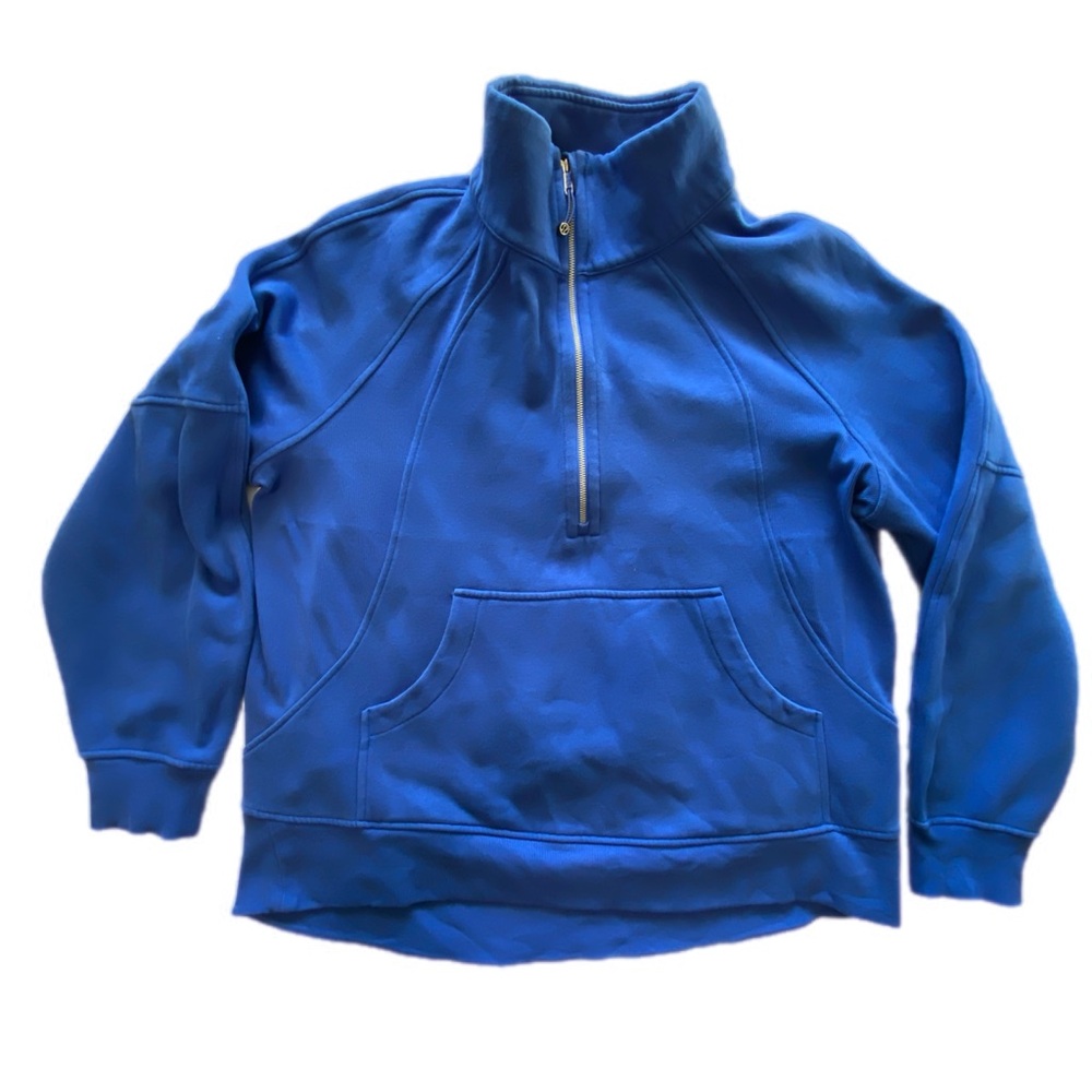Lululemon Scuba Oversized Funnel-Neck Half zip Long Cerulean Blue XL/XXL - Picture 5 of 11